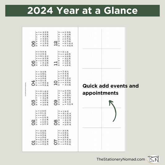 2024 Year at a glance foldable